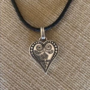 Brighton heart leather necklace